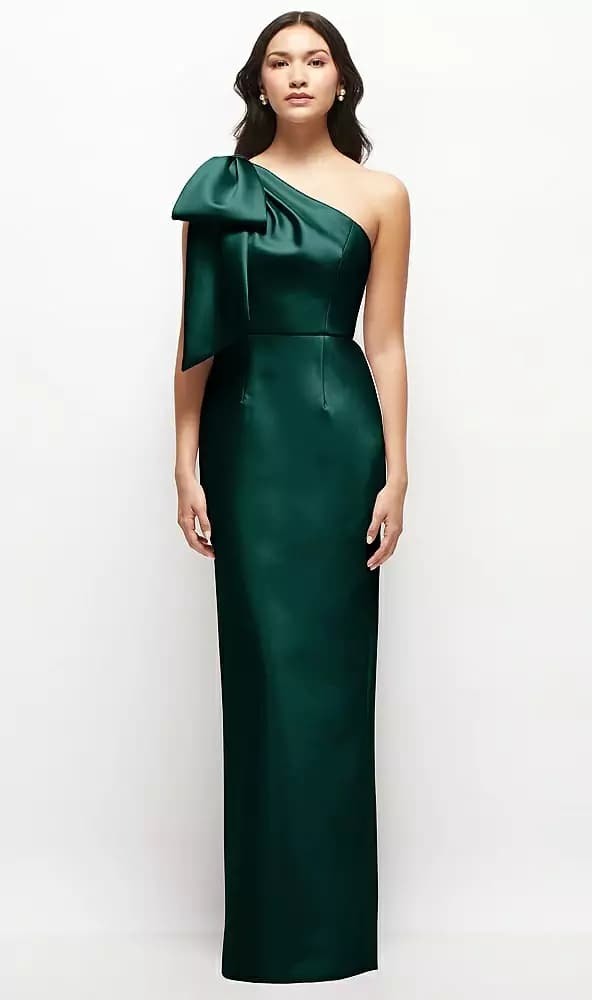 Dessy evergreen dress front